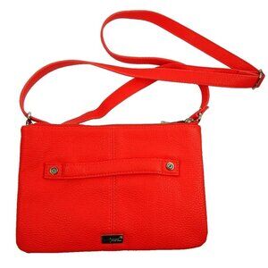 Thirty One Jewell Street Style Clutch Purse Crossbody Bag Coral Kisses Pebble